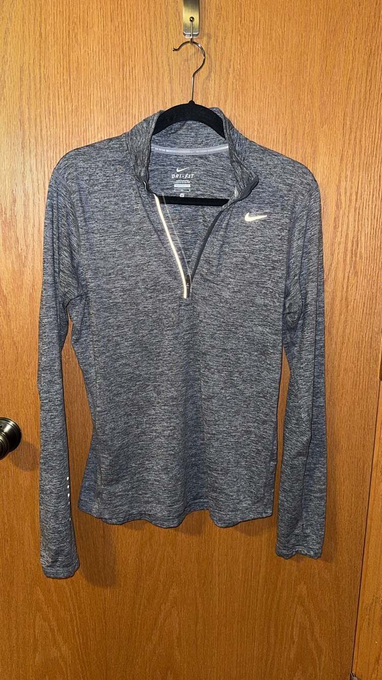 Nike Running Dri-FIT Element Half-Zip Pullover Space Dye Gray